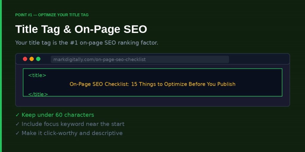 title tag& on-page seo